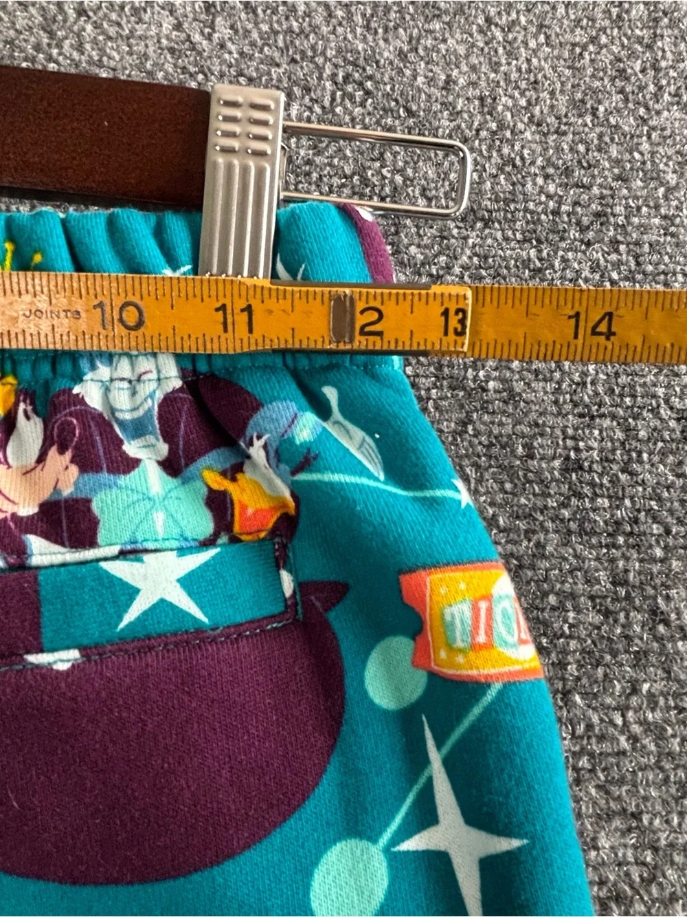 Disney Teal Character Pajama Bottoms with Multicolor Prints